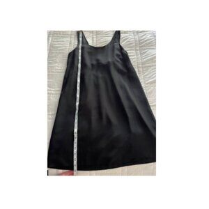 Madewell black silk mini dress tie back size large